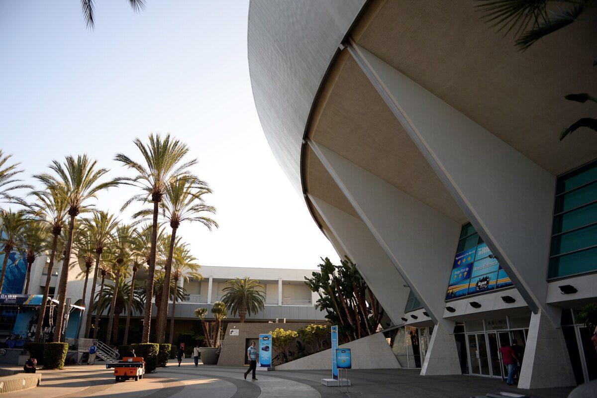 Arena entrance of the 2014 NAMM Show at the Anaheim Convention Center